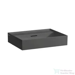   Laufen Kartell By Laufen 60x46 cm-es csiszolt aljú mosdó csaplyuk nélkül,graphite matt H8163337581091