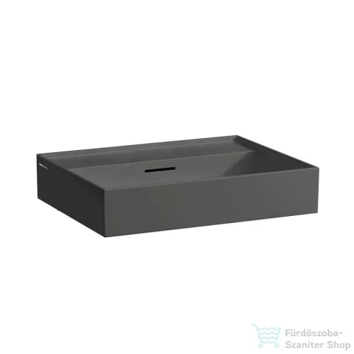 Laufen Kartell By Laufen 60x46 cm-es csiszolt aljú mosdó csaplyuk nélkül,graphite matt H8163337581091