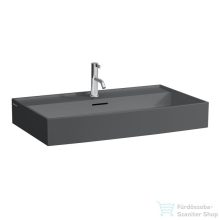   Laufen Kartell By Laufen 80x46 cm-es csiszolt aljú mosdó 1 csaplyukkal,Graphite matt H8163367581041