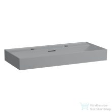   Laufen Kartell By Laufen 100x46 cm-es csiszolt aljú mosdó 2 csaplyukkal,matt szürke H8163377591071