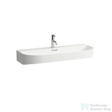   Laufen Sonar 100x42 cm-es csiszolt aljú mosdótál,1 csaplyukkal,LCC bevonattal,fehér H8163474001041