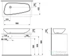 Laufen Palomba 90x42 cm-es mosdótál LCC bevonattal,H8168014001121
