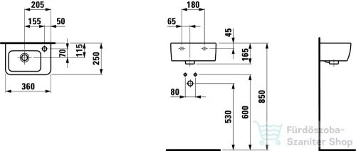 Laufen Pro 36x25 kézmosó H8169550001061 ( 816955 )