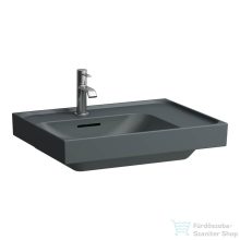   Laufen MEDA 60x46 cm-es fali mosdó jobb oldali polccal, matt graphite H8171117581041