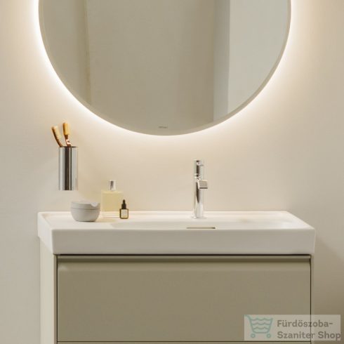 Laufen MEDA 80x46 cm-es falra/bútorra szerelhető mosdó bal oldali pulttal,LCC bevonattal,fehér H8171154001041