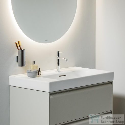 Laufen MEDA 80x46 cm-es falra/bútorra szerelhető mosdó bal oldali pulttal,LCC bevonattal,fehér H8171154001041