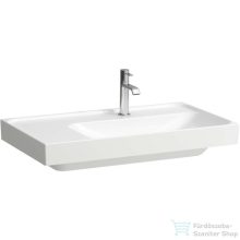   Laufen MEDA 80x46 cm-es falra/bútorra szerelhető mosdó túlfolyó nélkül,bal oldali pulttal,LCC bevonattal,fehér H8171154001111