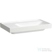   Laufen MEDA 80x46 cm-es falra/bútorra szerelhető mosdó csaplyuk és túlfolyó nélkül,bal oldali pulttal,matt fehér H8171157571121
