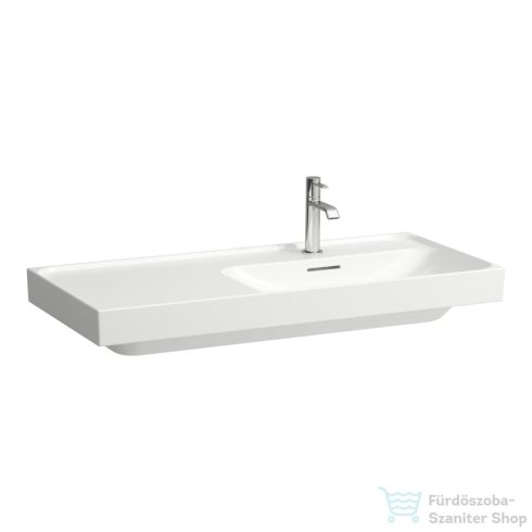 Laufen MEDA 100x46 cm-es fali mosdó bal oldali polccal, matt fehér H8171177571041