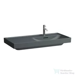   Laufen MEDA 100x46 cm-es fali mosdó bal oldali polccal, matt graphite H8171177581041