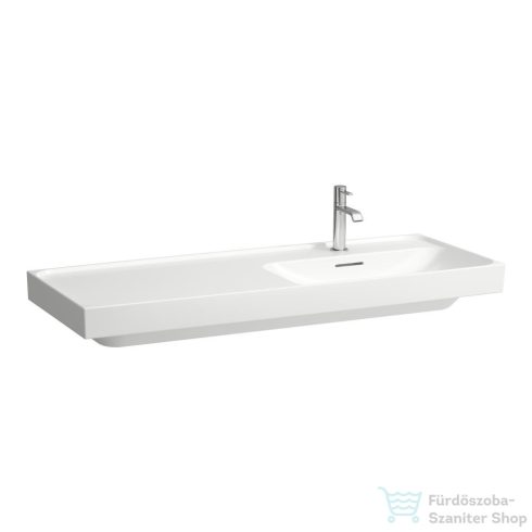 Laufen MEDA 120x46 cm-es mosdó bal oldali pulttal, LCC bevonattal, fehér H8171194001041