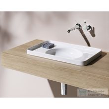   Laufen Val SaphirKeramik 55x36 cm-es beültethető mosdó csaplyuk és túlfolyó nélkül,LCC bevonattal,fehér H8172814001121