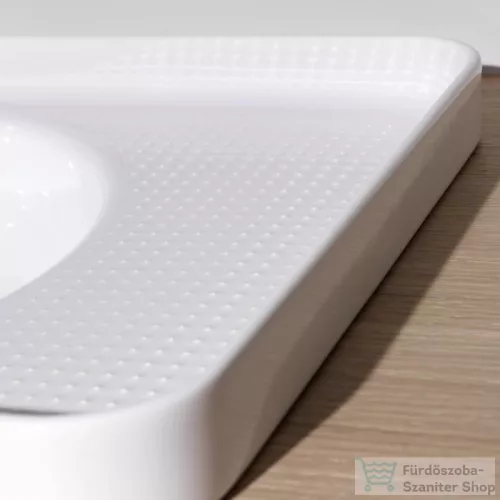 Laufen Val 55x36 cm-es beépíthető mosdó bal oldali csaplyukkal,túlfolyó nélkül,LCC bevonattal,Fehér H8172814001131