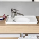 Laufen Val 55x36 cm-es beépíthető mosdó bal oldali csaplyukkal,LCC Active bevonattal,Fehér H817281A001051