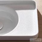 Laufen Val 55x36 cm-es beépíthető mosdó bal oldali csaplyukkal,LCC Active bevonattal,Fehér H817281A001051