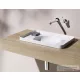 Laufen Val SaphirKeramik 55x36 cm-es beültethető mosdó csaplyuk nélkül,LCC Active bevonattal,fehér H817281A001091