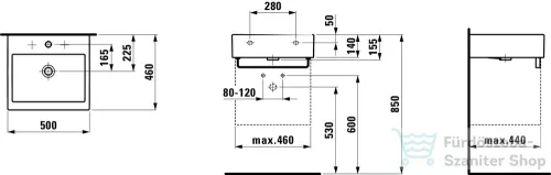 Laufen Living 50x46 mosdó H8174310001041 ( 817431 )