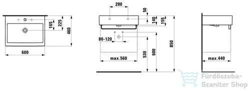 Laufen Living 60x46 mosdó H8174330001041 ( 817433 )