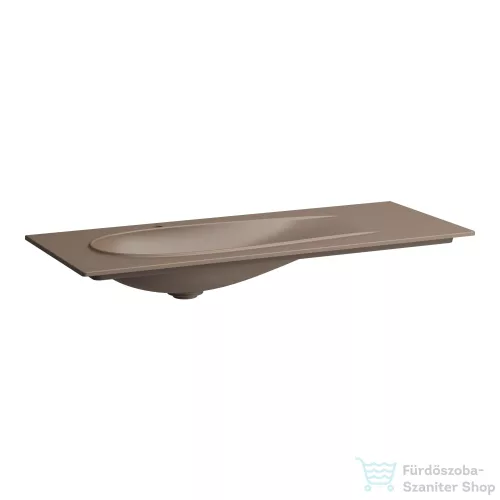 Laufen ILBAGNOALESSI 120x50 cm-es beépíthető mosdó kerámia leeresztő szeleppel,Caffé matt H8179791881041