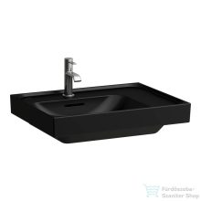   Laufen MEDA 60x46 cm-es csiszolt aljú mosdó jobb oldali polccal, matt fekete H8181117161041