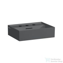   Laufen Kartell 45x34 cm-es csiszolt aljú mosdó 3 csaplyukkal,graphite matt H8183307581081