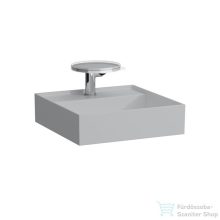   Laufen Kartell By Laufen 46x46 cm-es csiszolt aljú mosdó rejtett túlfolyóval,Matt szürke H8183317591111