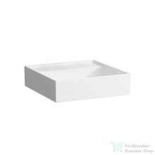   Laufen Kartell By Laufen 46x46 cm-es csiszolt aljú mosdó csaplyuk és túlfolyó nélkül,LCC Active bevonattal,fehér H818331A001121