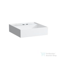   Laufen Kartell By Laufen 46x46 cm-es csiszolt aljú mosdó 2 csaplyukkal,túlfolyó nélkül,LCC Active bevonattal,fehér H818331A008151