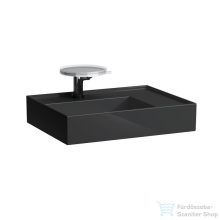   Laufen Kartell By Laufen 60x46 cm-es mosdó 1 csaplyukkal, fényes fekete H8183340201111