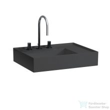   Laufen Kartell By Laufen 60x46 cm-es mosdó 3 csaplyukkal,Graphite matt H8183347581581