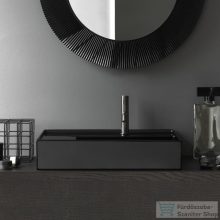   Laufen Kartell By Laufen 60x46 cm-es mosdó 1 csaplyukkal,fényes fekete H8183350201111