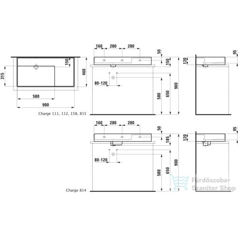 Laufen Kartell By Laufen 90x46 cm-es csiszolt aljú mosdó csaplyuk és túlfolyó nélkül,LCC bevonattal,fehér H8183384001121