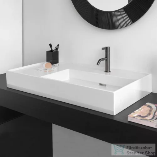 Laufen Kartell By Laufen 90x46 cm-es csiszolt aljú mosdó, bal oldali polccal,1 csaplyukkal,fehér H8183390001111