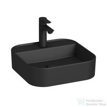   Jika Astra 40x40 cm-es pultra ültethető mosdó túlfolyó nélkül, matt fekete H8183617161111