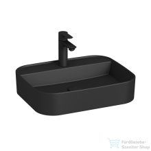   Jika Astra 50x40 cm-es pultra ültethető mosdó túlfolyó nélkül, matt fekete H8183627161111