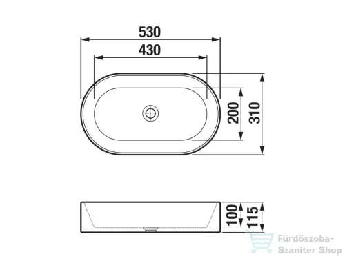 Jika Astra 53x31 cm-es pultra ültethető mosdó,fehér H8183660001121