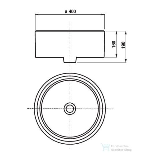 Jika Cubito Pure 40 cm-es pultra ültethető mosdó Jika Perla bevonattal,fehér H8184201001121