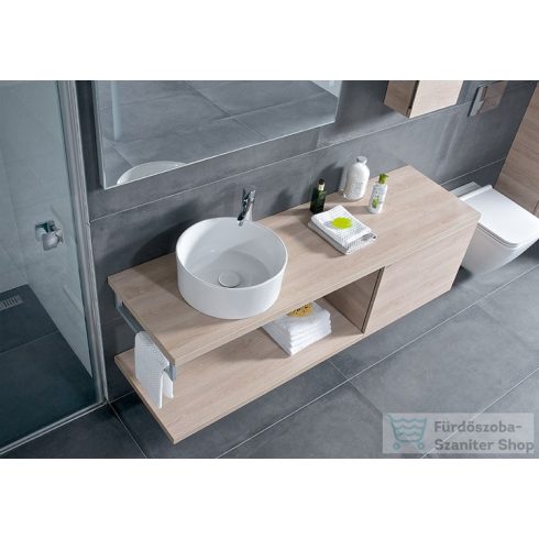 Jika Cubito Pure 40 cm-es pultra ültethető mosdó Jika Perla bevonattal,fehér H8184201001121