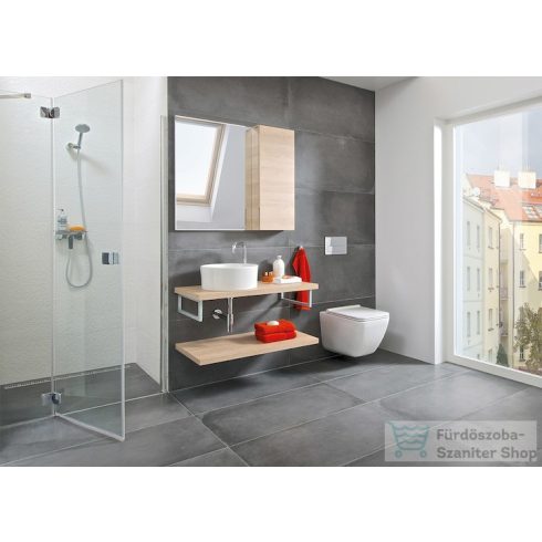 Jika Cubito Pure 40 cm-es pultra ültethető mosdó Jika Perla bevonattal,fehér H8184201001121