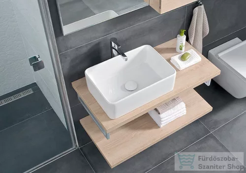 Jika Cubito Pure 50x35 cm-es pultra ültethető mosdó Jika Perla bevonattal,fehér H8184231001121