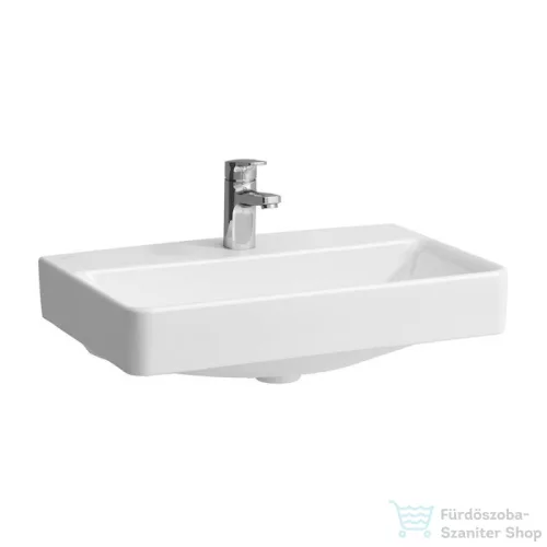 Laufen Pro S 60x38 cm-es mosdó 1 csaplyukkal,túlfolyó nélkül,LCC Active bevonattal,fehér H818959A001561