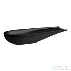  Laufen ILBAGNOALESSI 100x38 cm-es pultra ültethető mosdó kerámia lefolyószelep takaróval, matt fekete H8189747161121