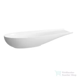   Laufen ILBAGNOALESSI 100x38 cm-es pultra ültethető mosdó kerámia lefolyószelep takaróval, matt fehér H8189747571121