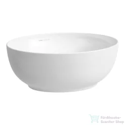   Laufen ILBAGNOALESSI 45x38 cm-es pultra ültethető mosdó kerámia lefolyószelep takaróval, LCC bevonattal, fehér H8189754001121