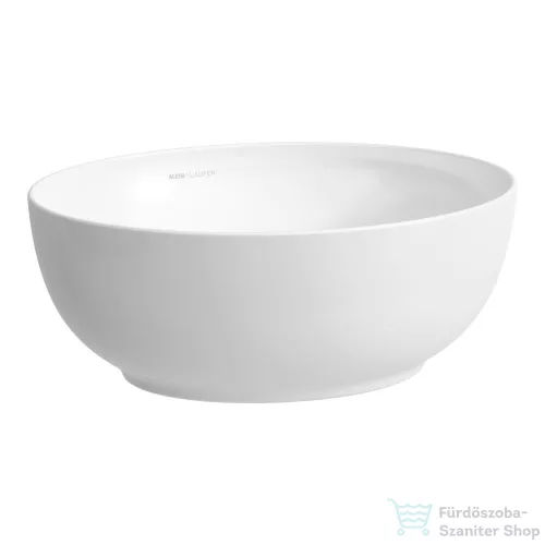 Laufen ILBAGNOALESSI 45x38 cm-es pultra ültethető mosdó kerámia lefolyószelep takaróval, LCC bevonattal, fehér H8189754001121