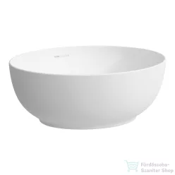   Laufen ILBAGNOALESSI 45x38 cm-es pultra ültethető mosdó kerámia lefolyószelep takaróval, matt fehér H8189757571121