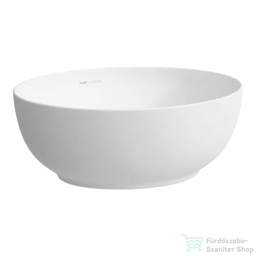 Laufen ILBAGNOALESSI 45x38 cm-es pultra ültethető mosdó kerámia lefolyószelep takaróval, matt fehér H8189757571121