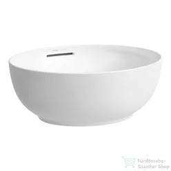   Laufen ILBAGNOALESSI 45x40,5 cm-es pultra ültethető mosdó kerámia lefolyószelep takaróval, LCC bevonattal, fehér H8189764001091