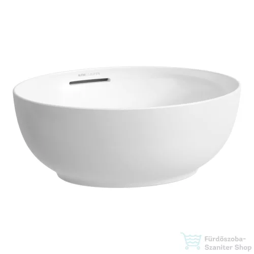 Laufen ILBAGNOALESSI 45x40,5 cm-es pultra ültethető mosdó kerámia lefolyószelep takaróval, LCC bevonattal, fehér H8189764001091
