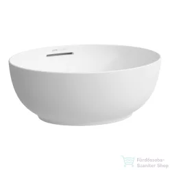   Laufen ILBAGNOALESSI 45x40,5 cm-es pultra ültethető mosdó kerámia lefolyószelep takaróval, matt fehér H8189767571091